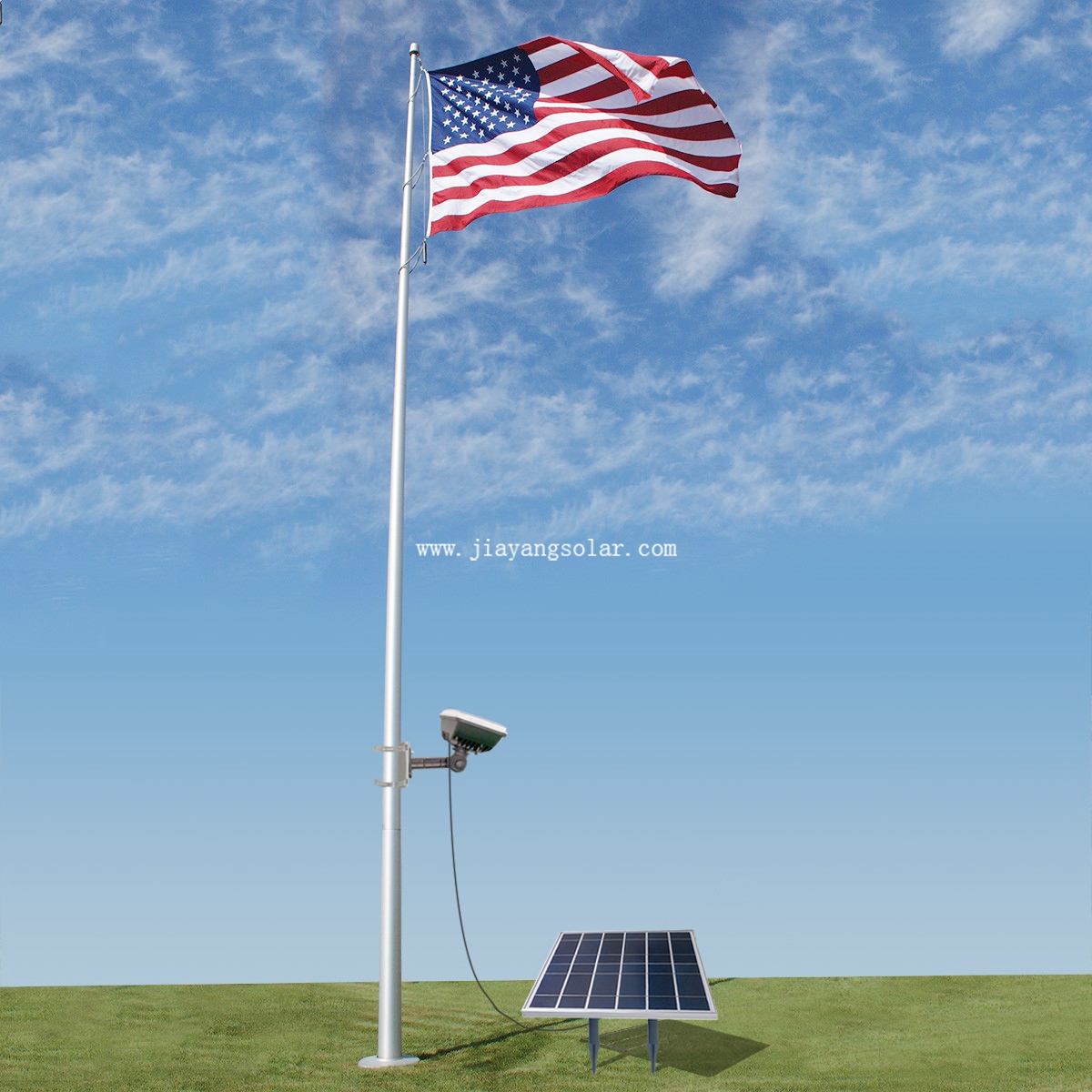 Solar Flagpole Light